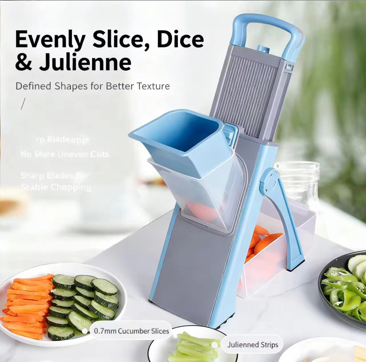 Multifunctional Kitchen Cutting Tool – 8-in-1 Vegetable Chopper, Slicer & Food Prep Machine