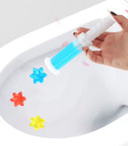Toilet Stain Removal Cleaning Gel Air Freshener – Floral Toilet Gel Stamp for Long-Lasting Freshness - 4 Sets