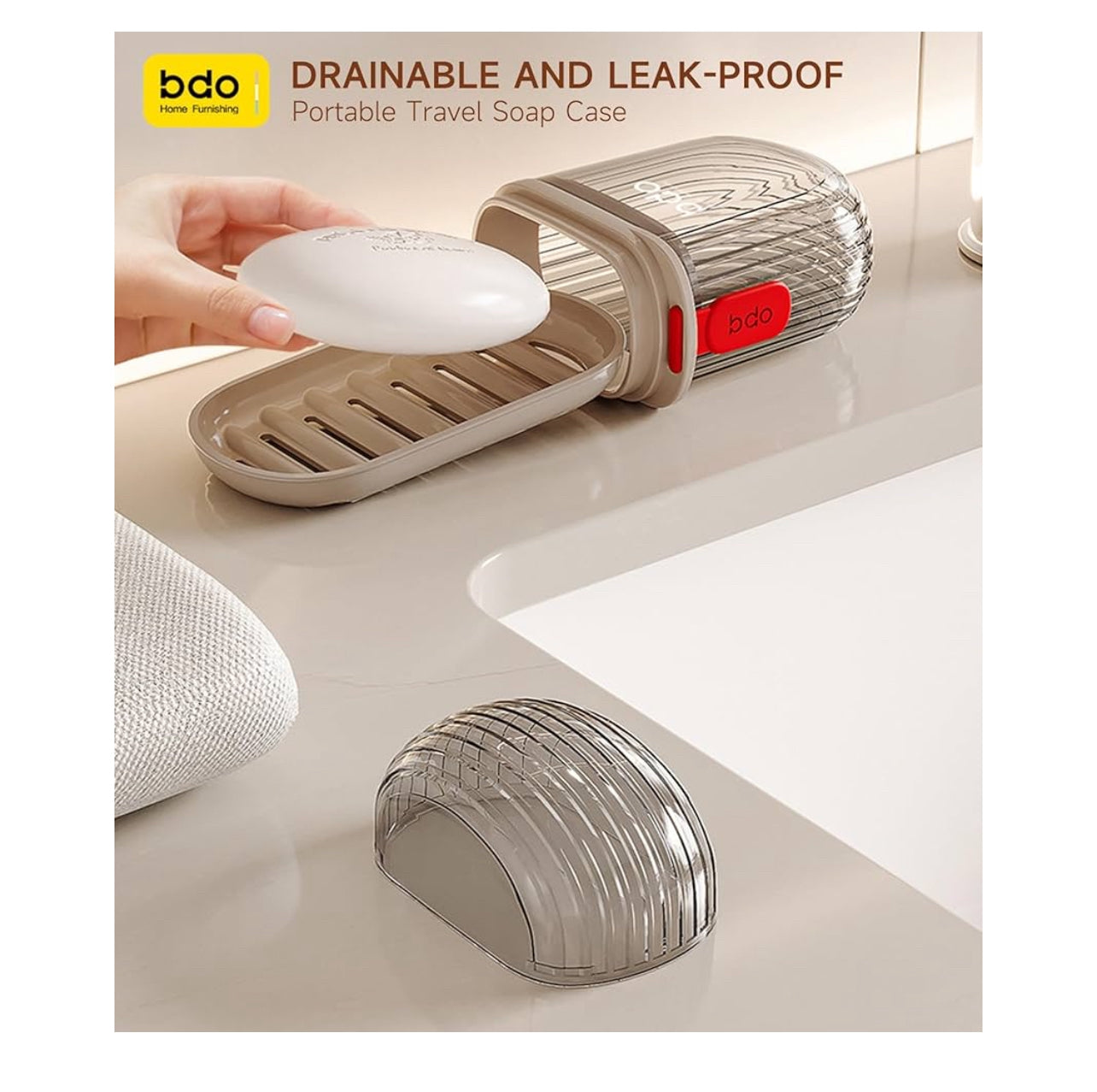 Travel Portable Soap Case – Waterproof & Leakproof Sealed Soap Box with Lid for Home, Gym & Travel