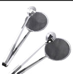 2-in-1 stainless steel frying strainer tongs for draining cooking oil