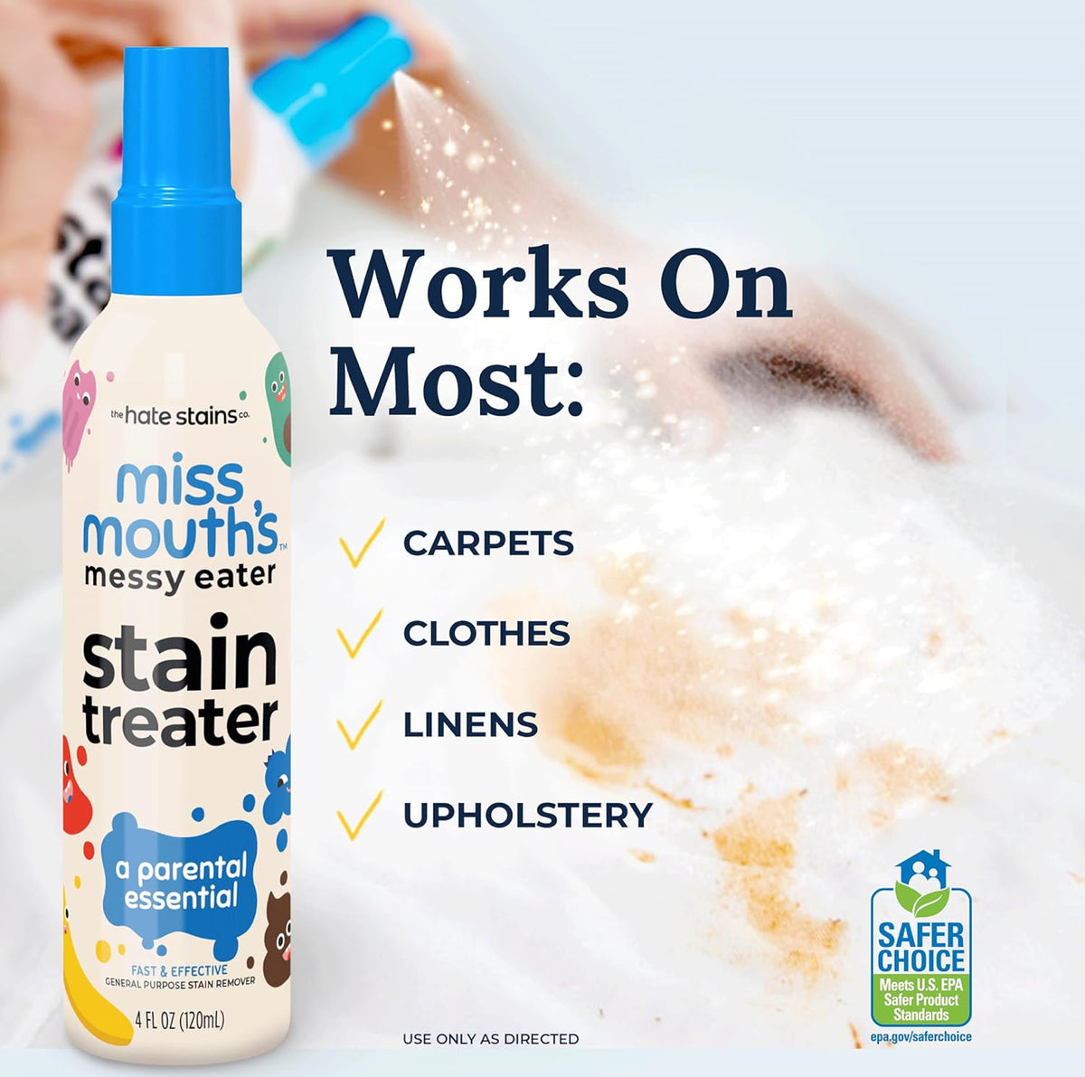 Zubapods Stain Remover – Fast & Safe Stain Treater for any Clothes (120ml) - Wholesale (1 Carton) ZubaPods