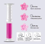 Toilet Stain Removal Cleaning Gel Air Freshener – Floral Toilet Gel Stamp for Long-Lasting Freshness - 4 Sets