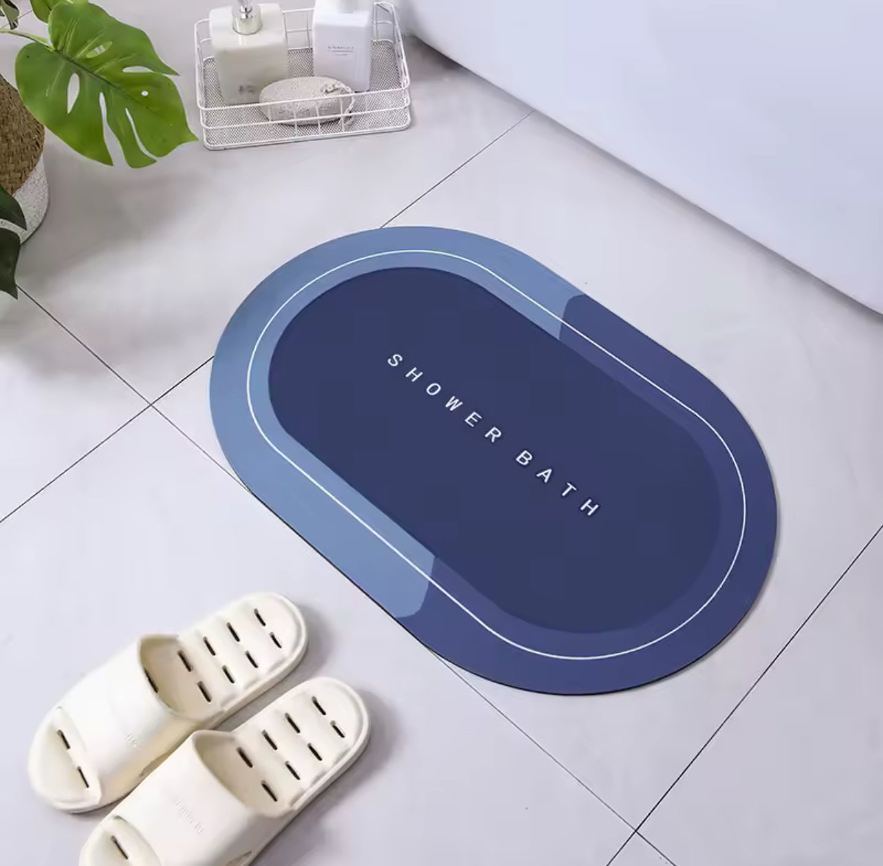 Crystal Velvet Quick-Dry Bathroom & Kitchen Floor Mat – Non-Slip, Water-Absorbing, Oil-Proof, Soft Foot Pad | ZubaPods Africa