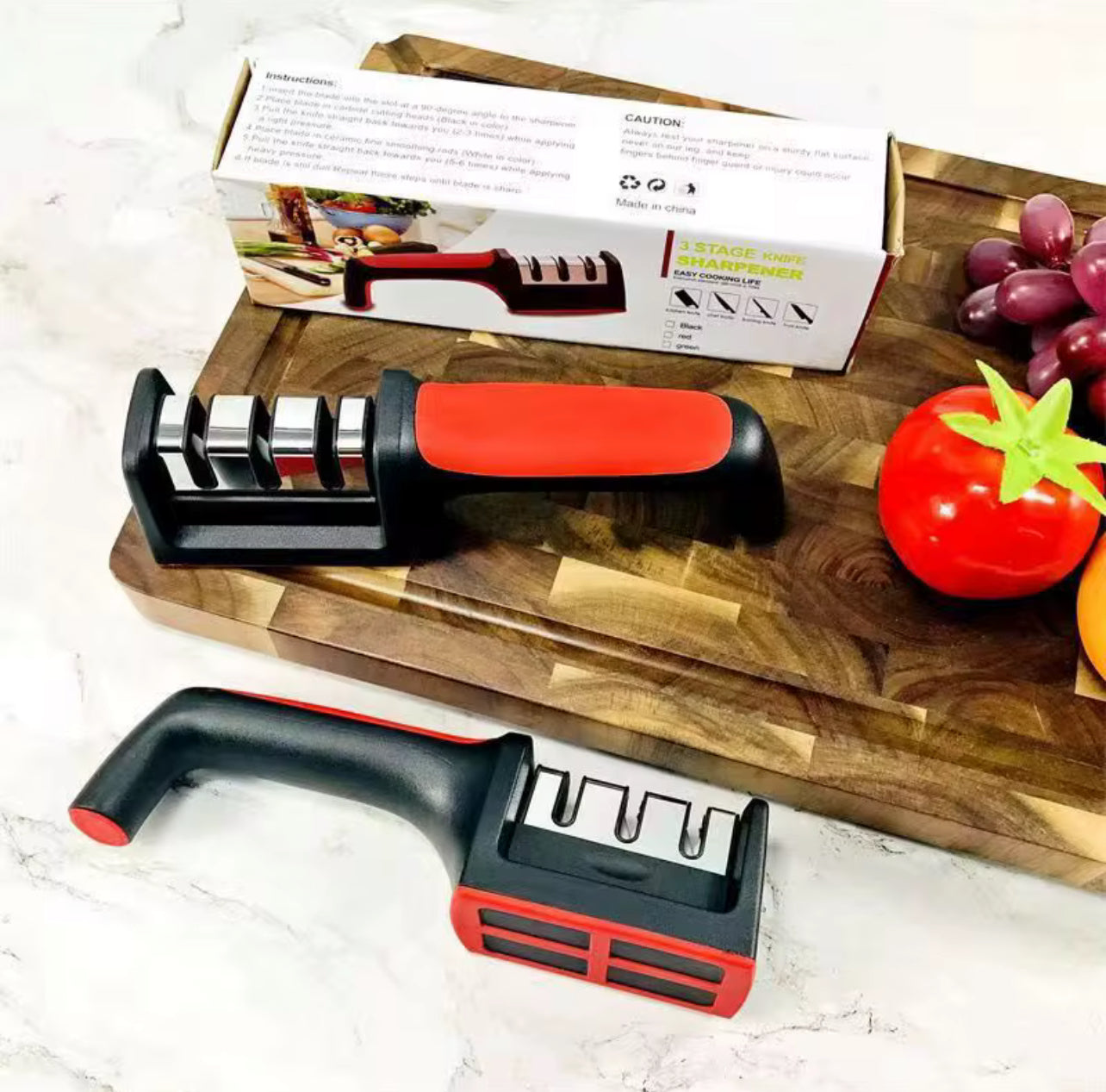 4-in-1 Knife & Scissors Sharpener – Household Manual Fast Sharpening Tool