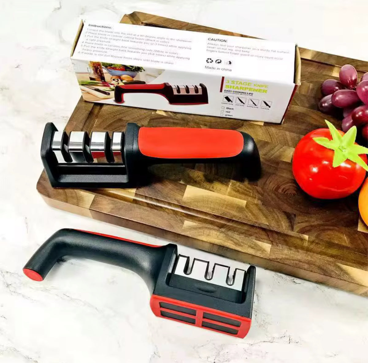 4-in-1 Knife & Scissors Sharpener – Household Manual Fast Sharpening Tool
