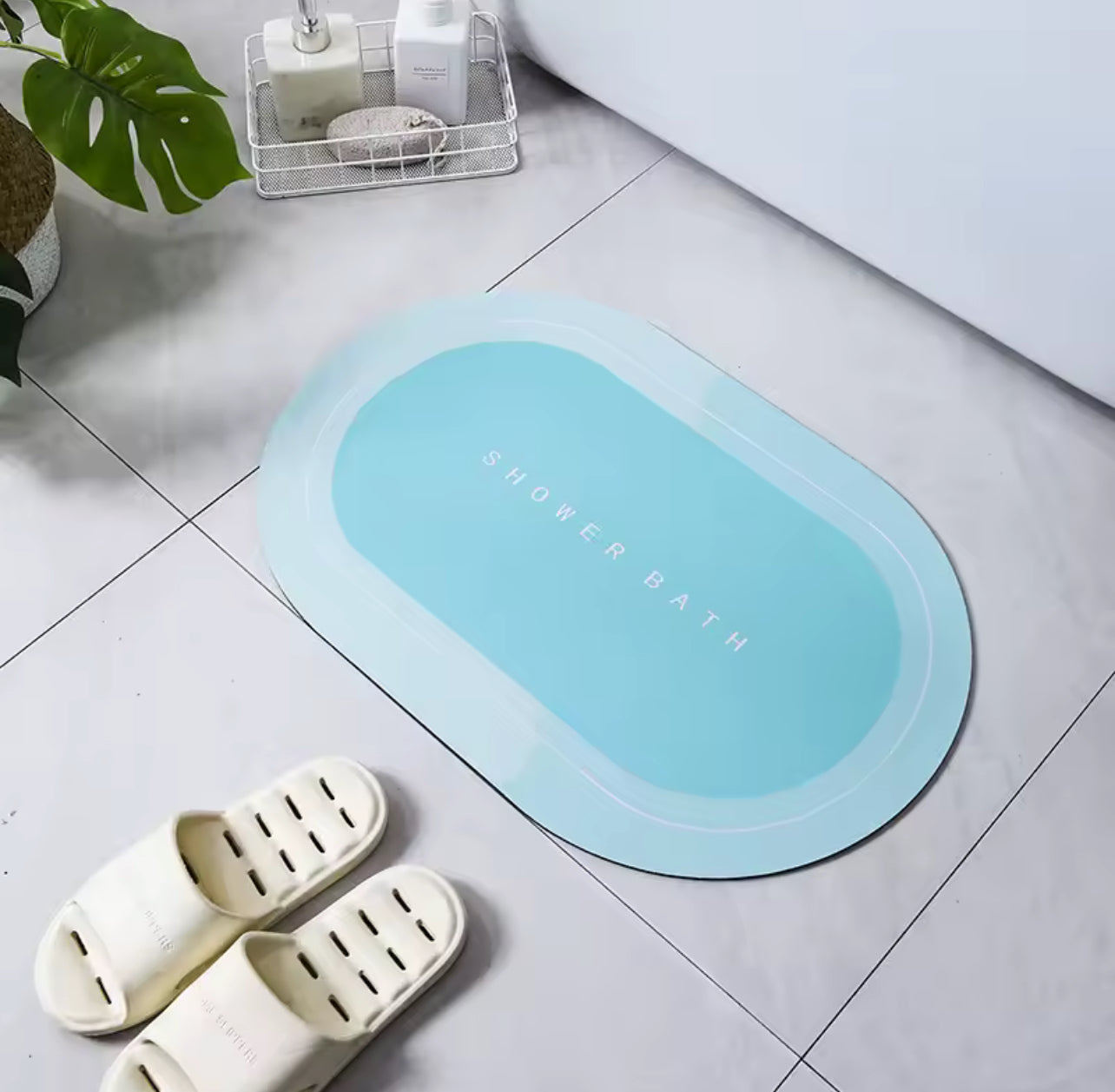 Crystal Velvet Quick-Dry Bathroom & Kitchen Floor Mat – Non-Slip, Water-Absorbing, Oil-Proof, Soft Foot Pad | ZubaPods Africa