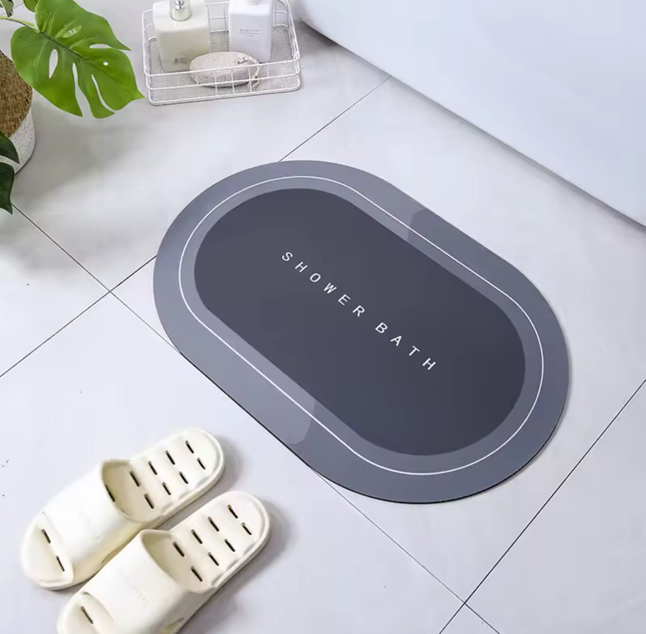 Crystal Velvet Quick-Dry Bathroom & Kitchen Floor Mat – Non-Slip, Water-Absorbing, Oil-Proof, Soft Foot Pad | ZubaPods Africa