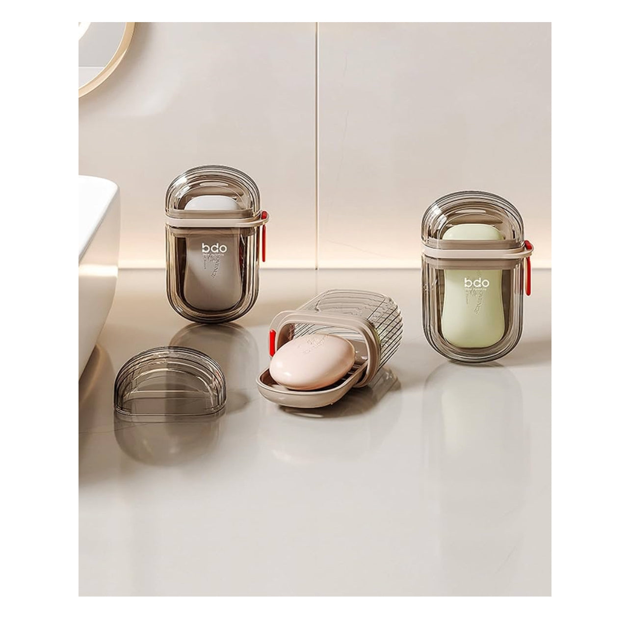 Travel Portable Soap Case – Waterproof & Leakproof Sealed Soap Box with Lid for Home, Gym & Travel