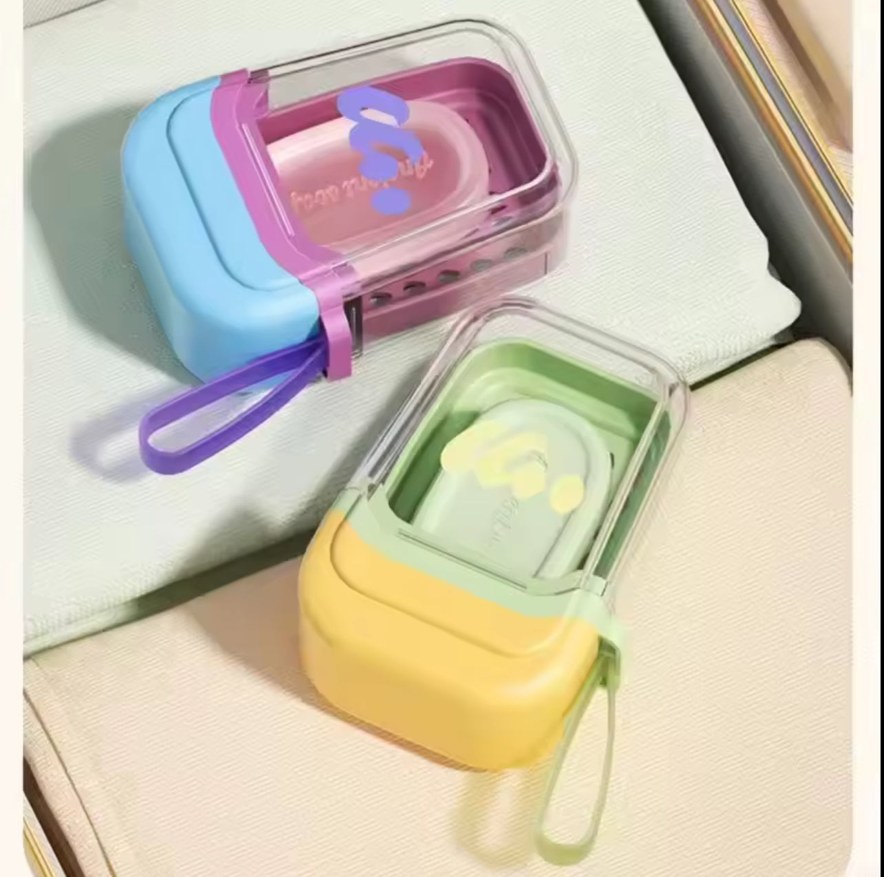 Portable Travel Soap Case with Leakproof Lid & Silicone Handle – Compact Storage for Shampoo & Soap Bars | Bathroom & Travel Essential