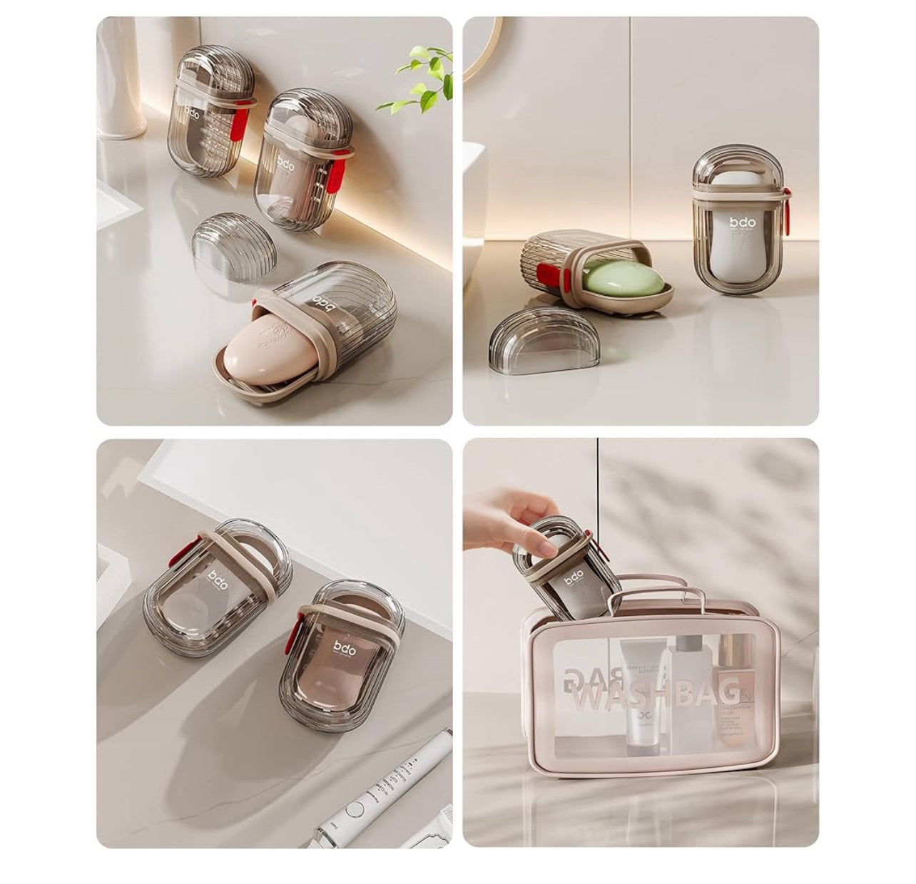 Travel Portable Soap Case – Waterproof & Leakproof Sealed Soap Box with Lid for Home, Gym & Travel