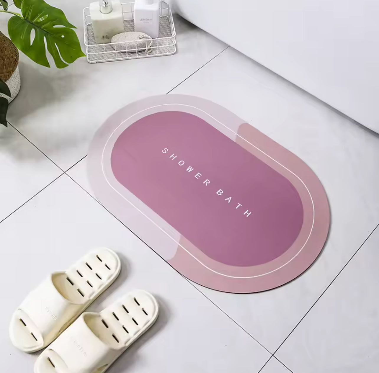 Crystal Velvet Quick-Dry Bathroom & Kitchen Floor Mat – Non-Slip, Water-Absorbing, Oil-Proof, Soft Foot Pad | ZubaPods Africa