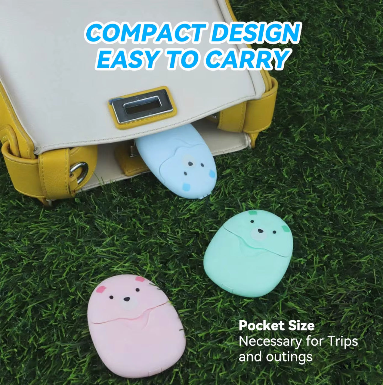 Hand Washing Soap Sheets – Eco-Friendly Disposable Travel Paper Soap | Portable Pocket Soap for Kids & Outdoor Use - 3 Packs