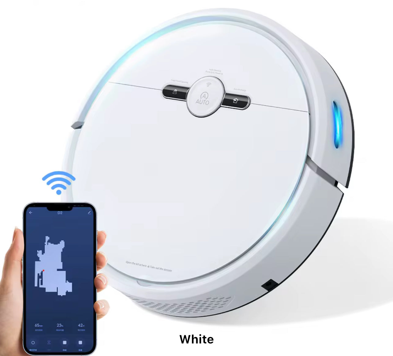 Robot Vacuum Cleaner with Remote Control, Self-Recharging, 1000Pa Suction, App Control & Wet Mopping – Smart Home Cleaning