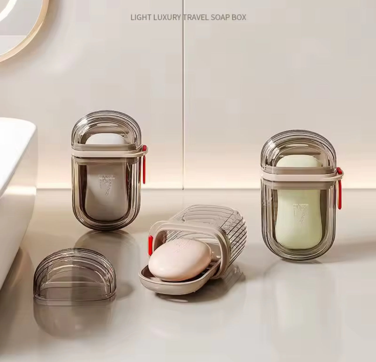 Travel Portable Soap Case – Waterproof & Leakproof Sealed Soap Box with Lid for Home, Gym & Travel