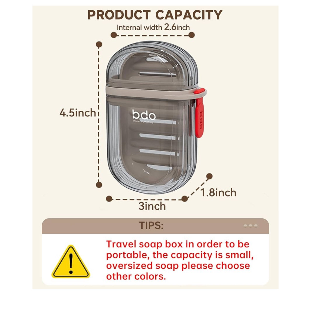 Travel Portable Soap Case – Waterproof & Leakproof Sealed Soap Box with Lid for Home, Gym & Travel