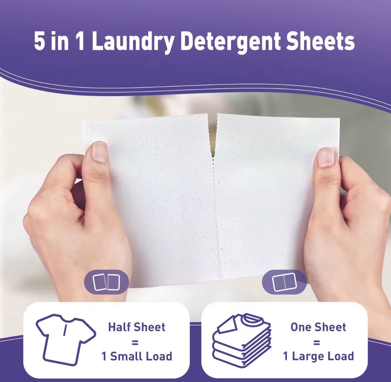 Lavender Scent Laundry Sheets – 40 Sheets (Fresh & Calming)