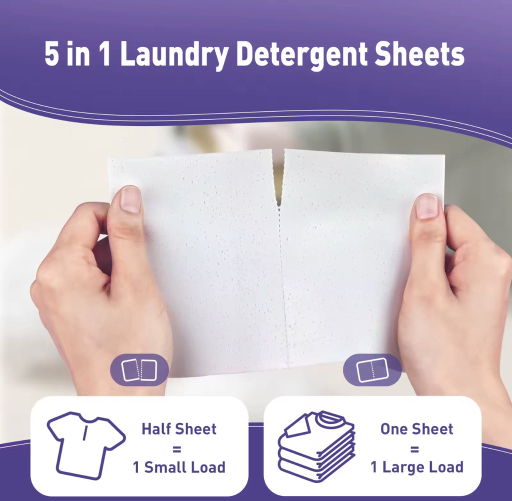 Lavender Scent Laundry Sheets – 40 Sheets (Fresh & Calming) ZubaPods