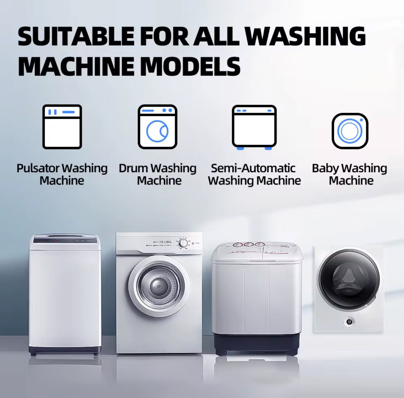 Eco-Friendly Chlorine-Free Washing Machine Cleaner Tablets – Biodegradable & Safe (12pcs/Pack)