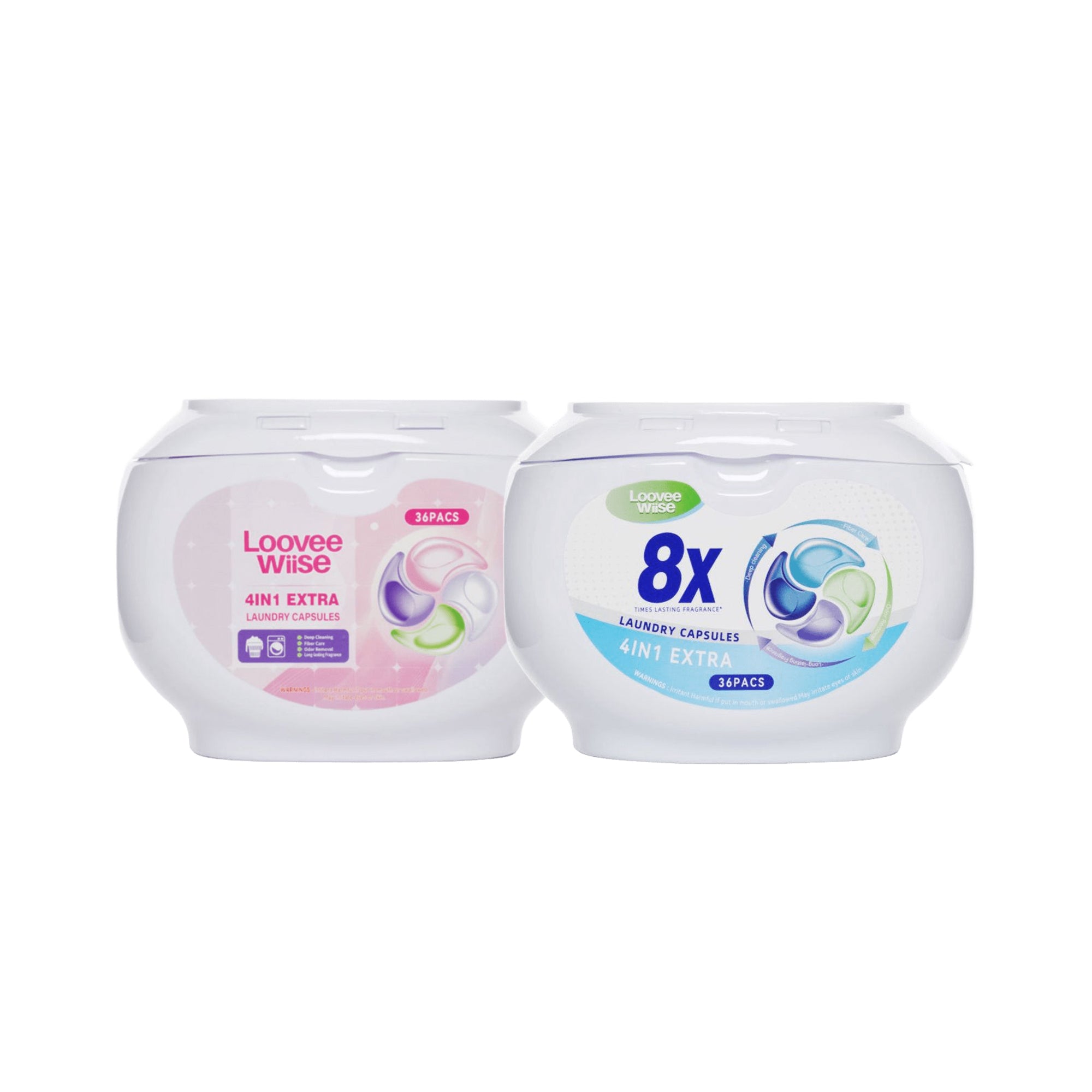 ZubaPods Baby Laundry Pods Combo – Sensitive Skin + Extra Fresh (2-Pack, 36 Pods Each)