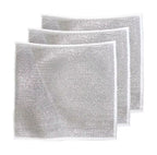 Silver Wire Dish Washing Rag – Multipurpose Non-Scratch Cleaning Cloths for Kitchen, Dishes & Home Use - 3 Pieces ZubaPods