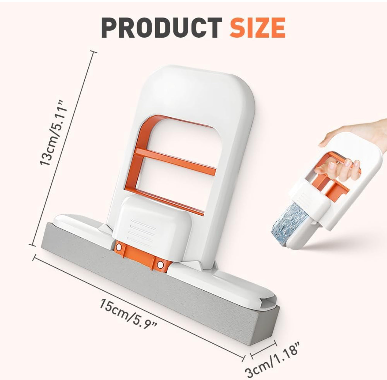 Mini Squeeze Mop – Portable Wet & Dry Cleaning Tool for Countertops, Bathrooms, Kitchen & Home Use