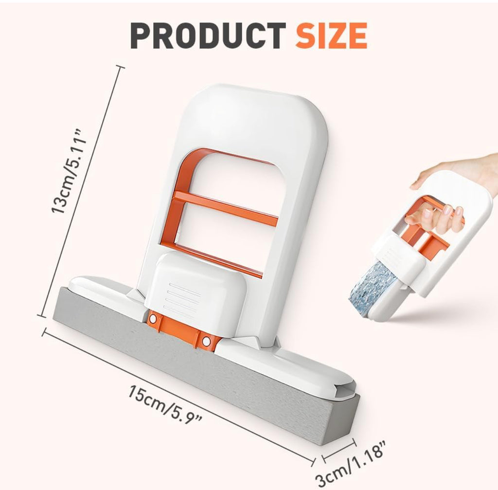 Mini Squeeze Mop – Portable Wet & Dry Cleaning Tool for Countertops, Bathrooms, Kitchen & Home Use