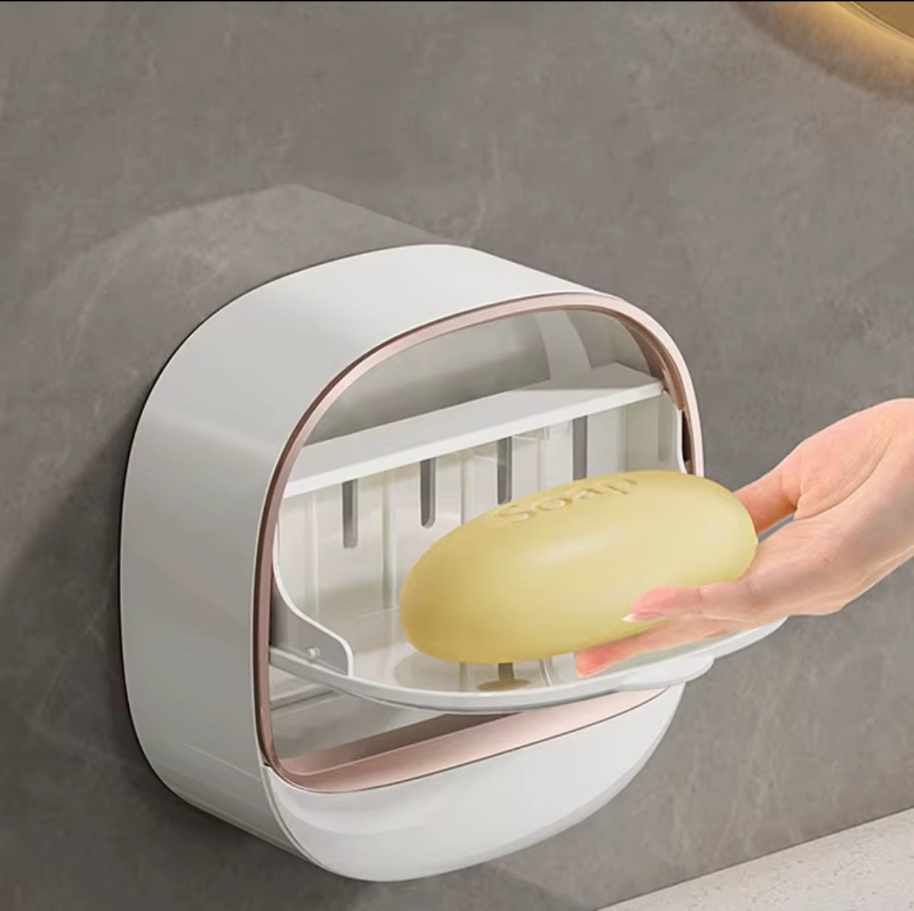 Wall-Mounted Luxury Soap Holder with Drain | Plastic Bar Soap Box for Bathroom & Kitchen – ZubaPods Africa