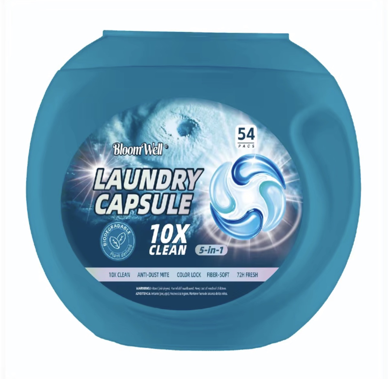 5-in-1 Eco-Friendly Laundry Detergent Pods – 10X Deep Cleaning Power, Concentrated Gel Capsules