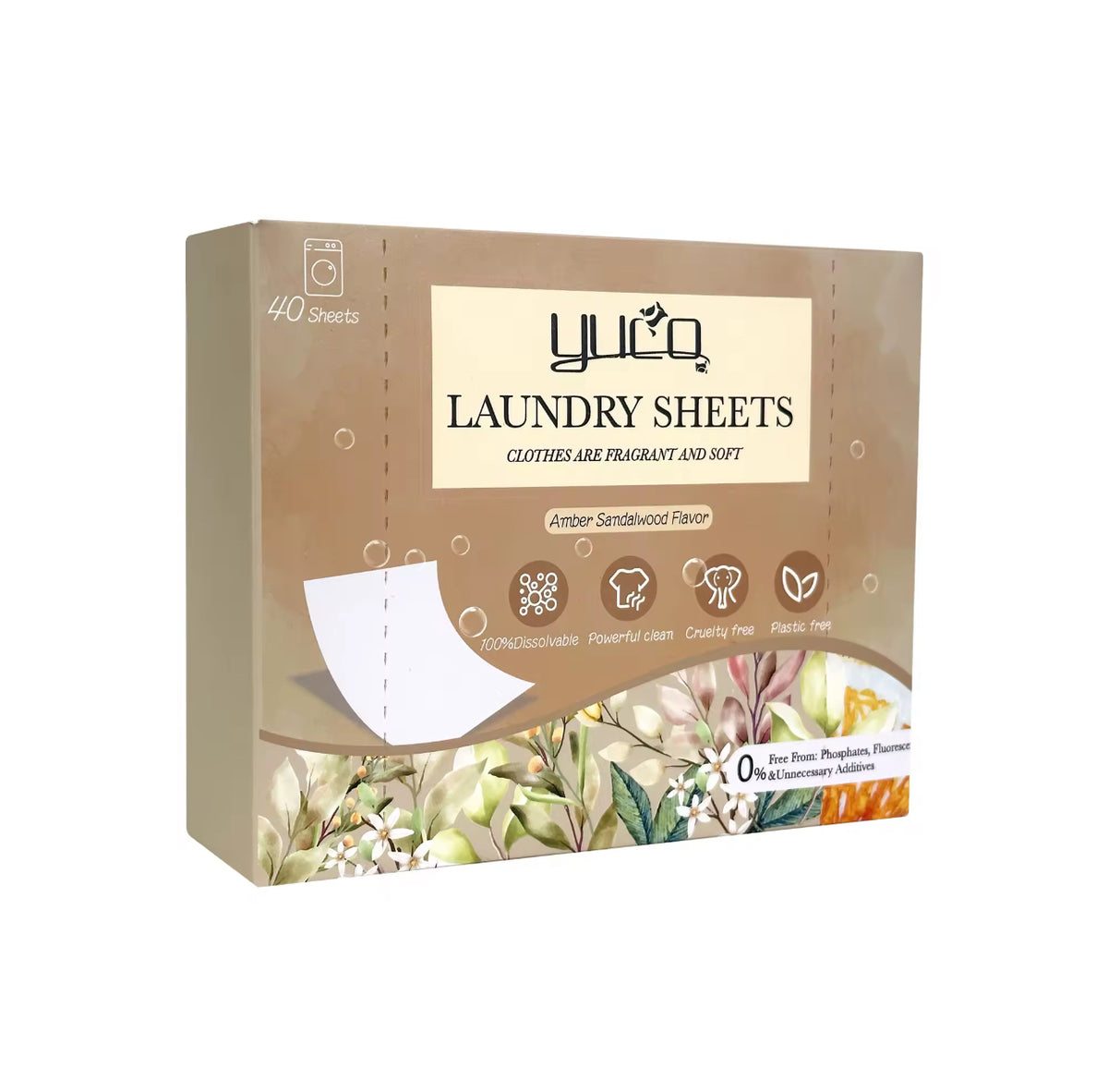 Amber Sandalwood Scent Laundry Sheets – 40 Sheets (Luxury Fragrance)