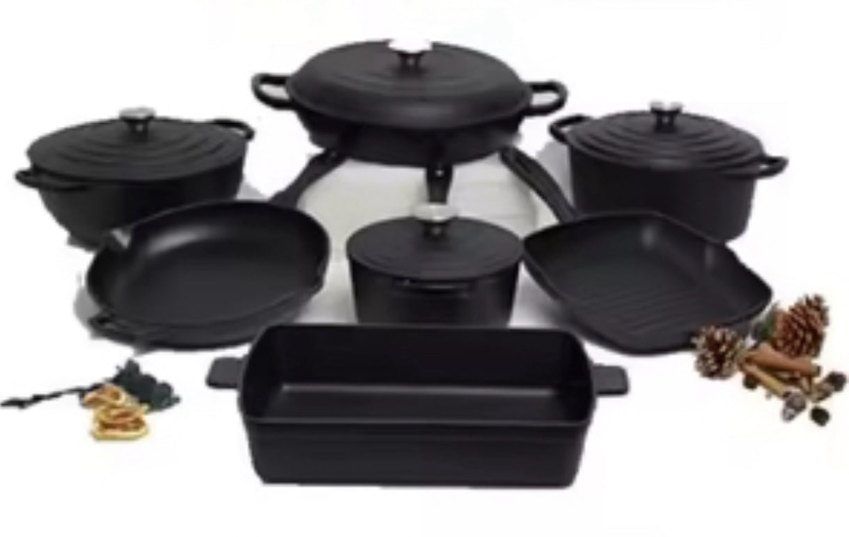 High-Quality Cast Iron Dutch Oven Set – Eco-Friendly Enamel Non-Stick Cookware for Home Cooking (Pre-Order, 4–6 Weeks Delivery)