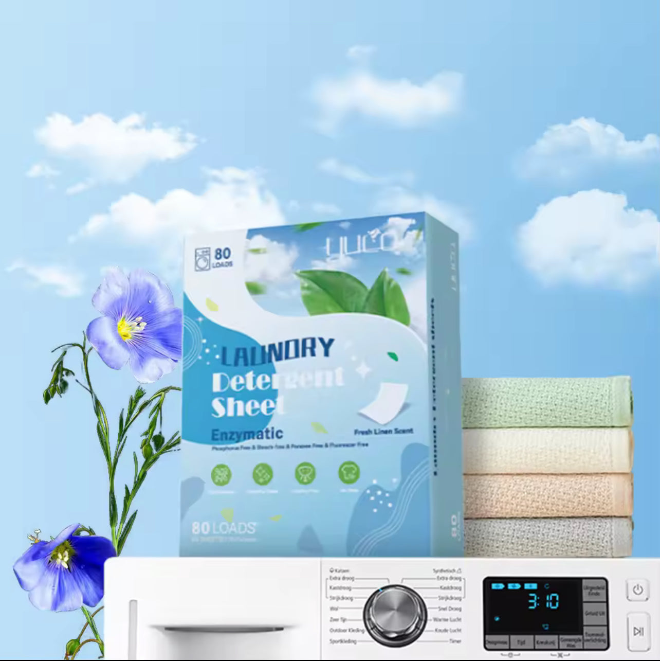 Linen Scent Laundry Sheets – 40 Sheets (Classic Fresh Laundry)