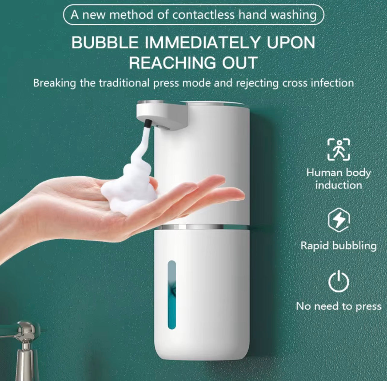 Automatic Foaming Soap Dispenser – Touchless Electric Hand Wash Dispenser