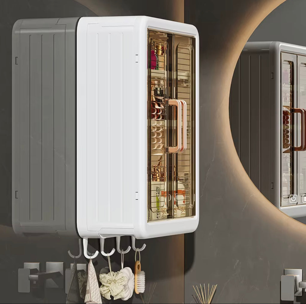 Wall-Mounted Bathroom Storage Cabinet with Magnetic Door