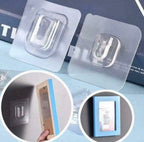 Transparent Adhesive Wall Hooks – 10 Pairs | No-Drill Hooks