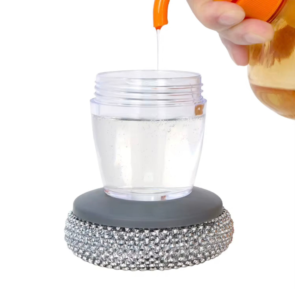 Non-Scratch Pot & Pan Scrubber – 3-Piece Kitchen Cleaning Brush for Non-Stick Cookware