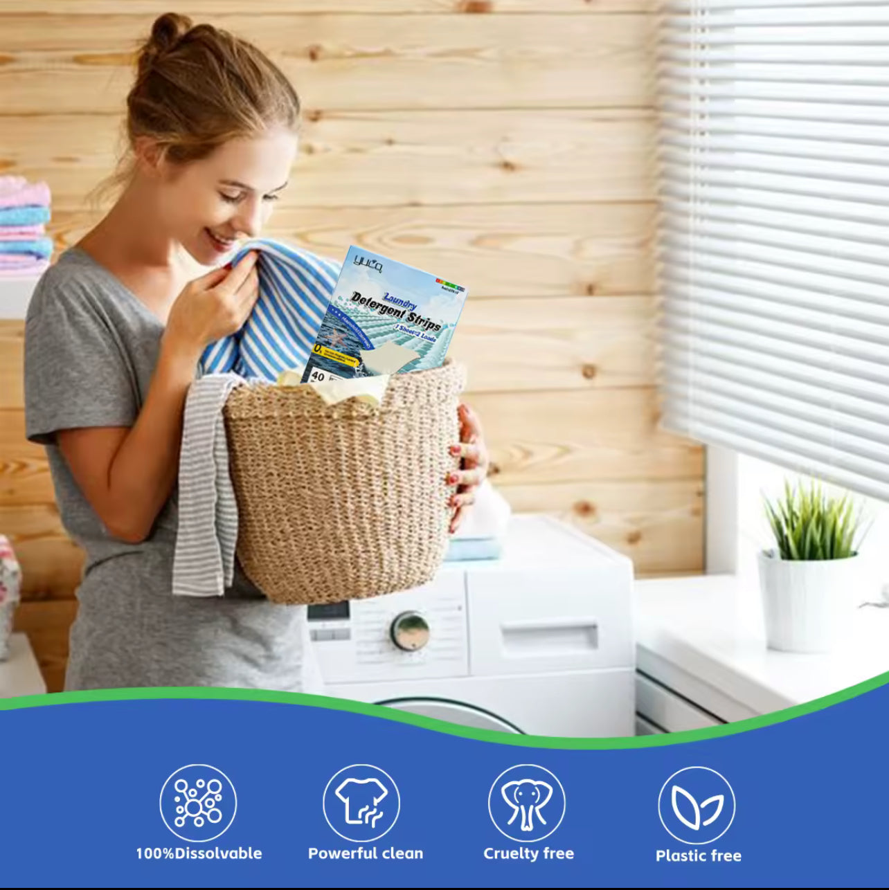 Vibrant Ocean Scent Laundry Sheets – 40 Sheets (Fresh & Clean)