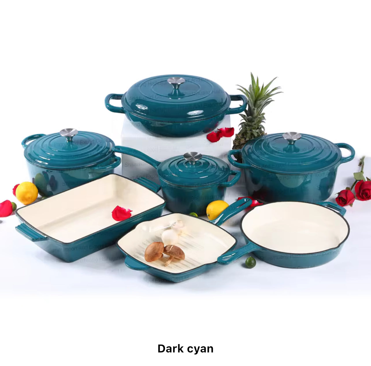 High-Quality Cast Iron Dutch Oven Set – Eco-Friendly Enamel Non-Stick Cookware for Home Cooking (Pre-Order, 4–6 Weeks Delivery)