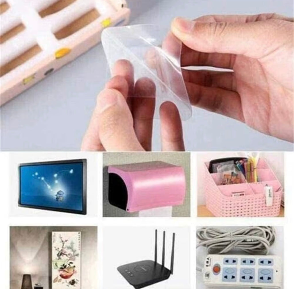 Transparent Adhesive Wall Hooks – 10 Pairs | No-Drill Hooks