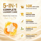 BloomWell Vanilla Sunshine 5-in-1 Laundry Capsules – 30 Pods