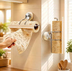 Luxury no-drill kitchen paper towel holder features