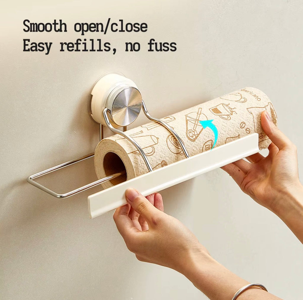 Luxury no-drill kitchen paper towel holder features