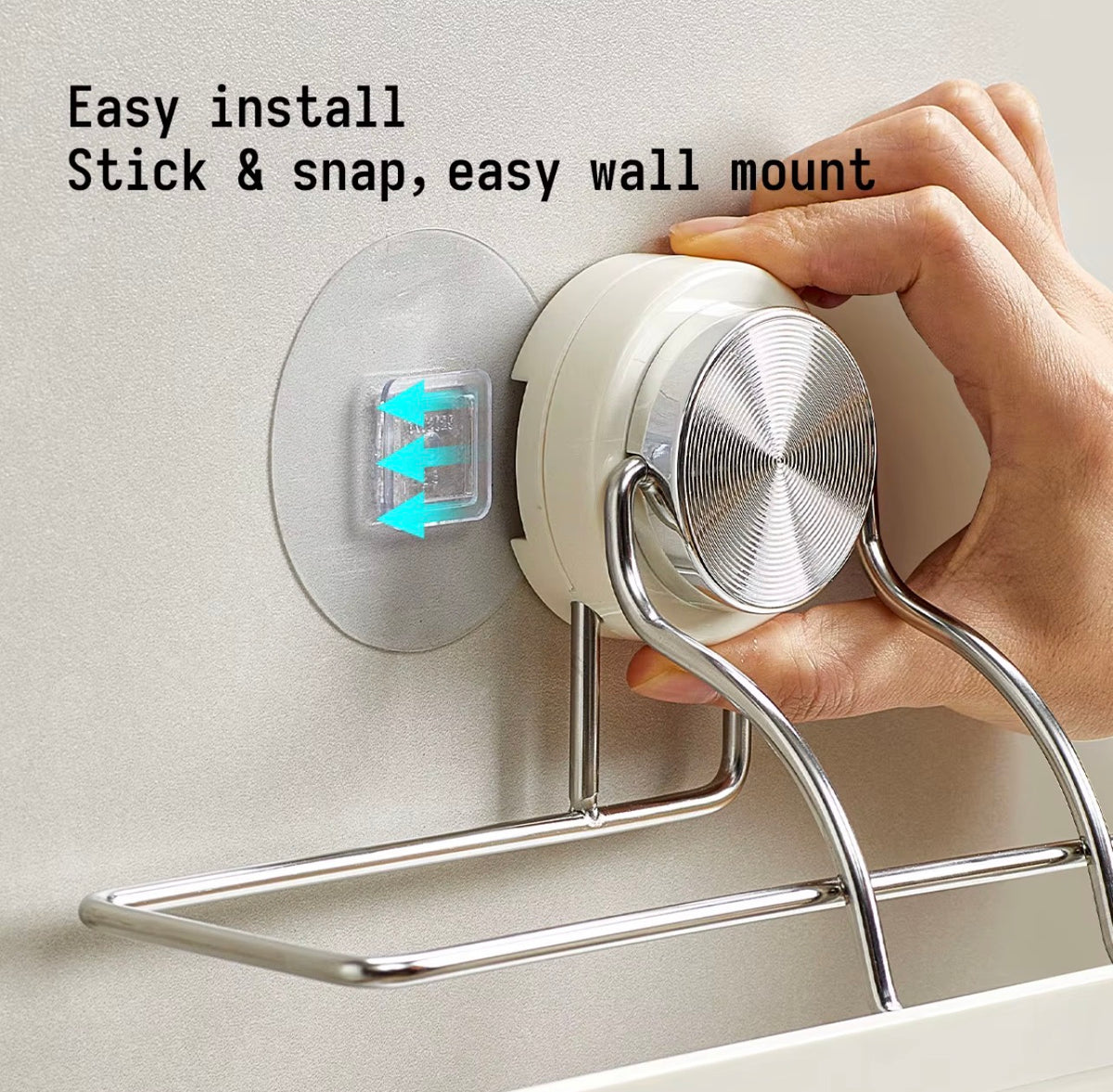 Luxury no-drill kitchen paper towel holder features