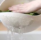 Multipurpose washing bowl straining leafy vegetables