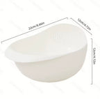 Rice washing strainer bowl dimensions 22 cm by 12 cm