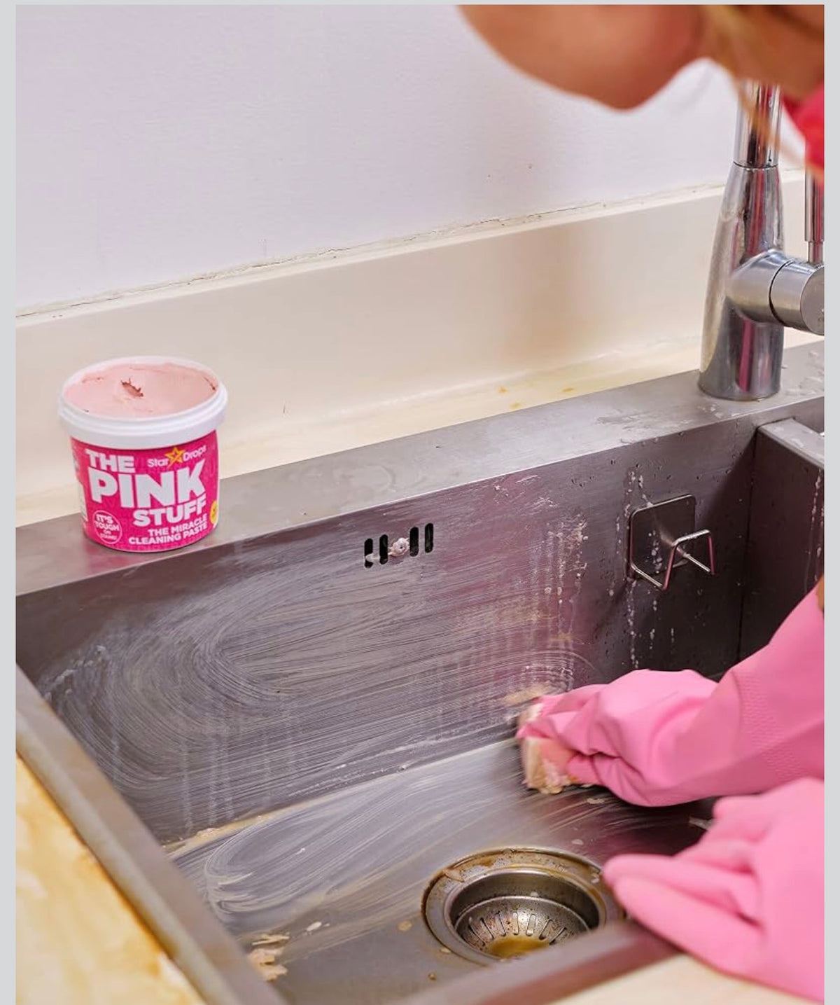 The Pink Stuff Miracle Cleaning Paste indoor and outdoor cleaning uses