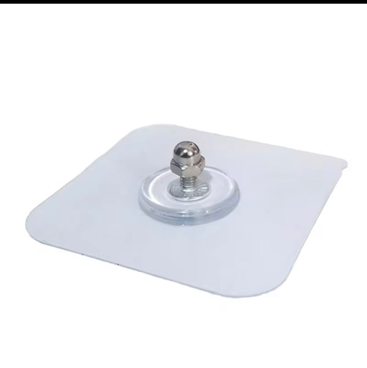 No drill transparent adhesive screw hook