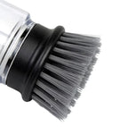 Close-up of durable sink cleaning brush bristles