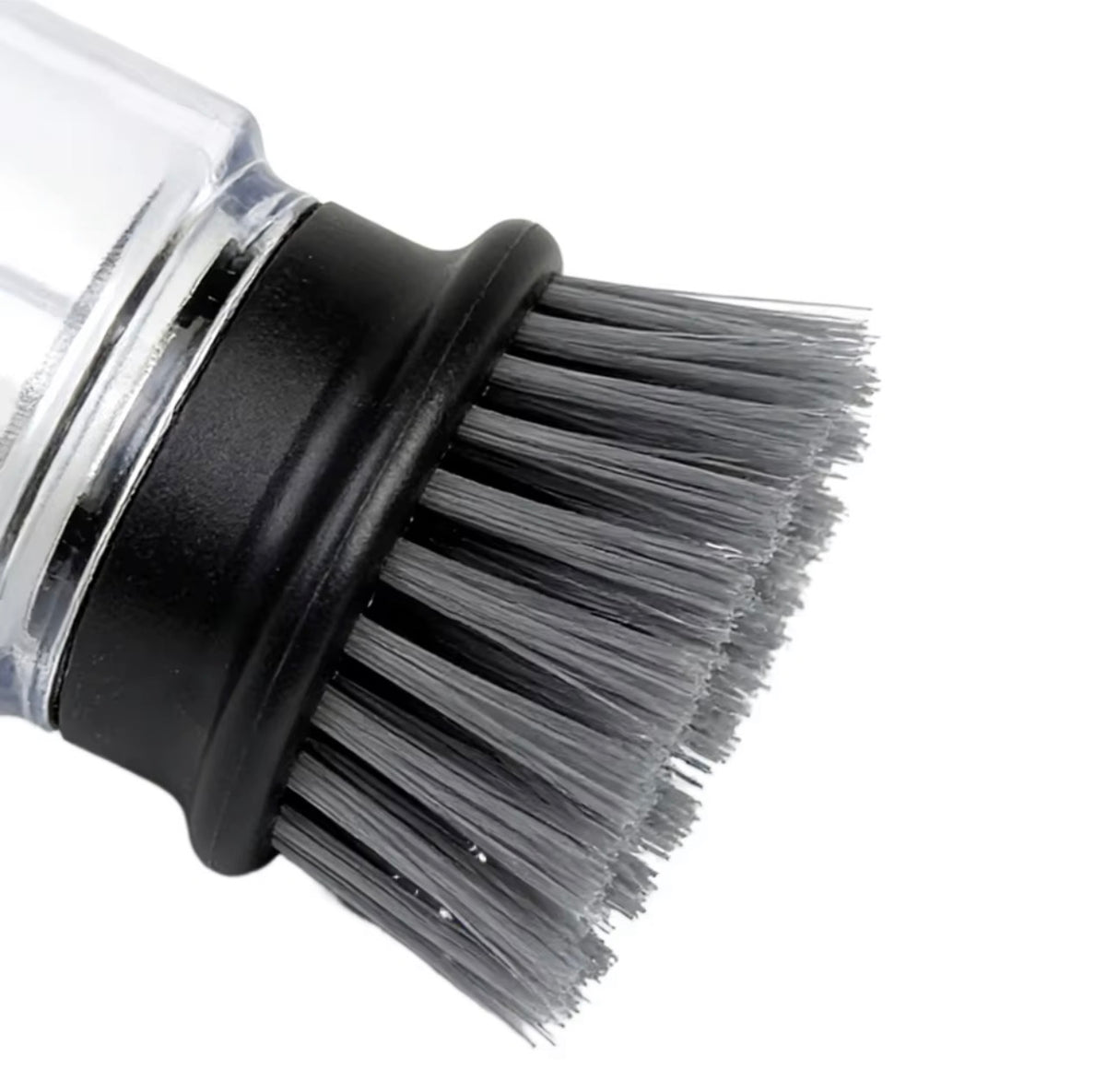 Close-up of durable sink cleaning brush bristles
