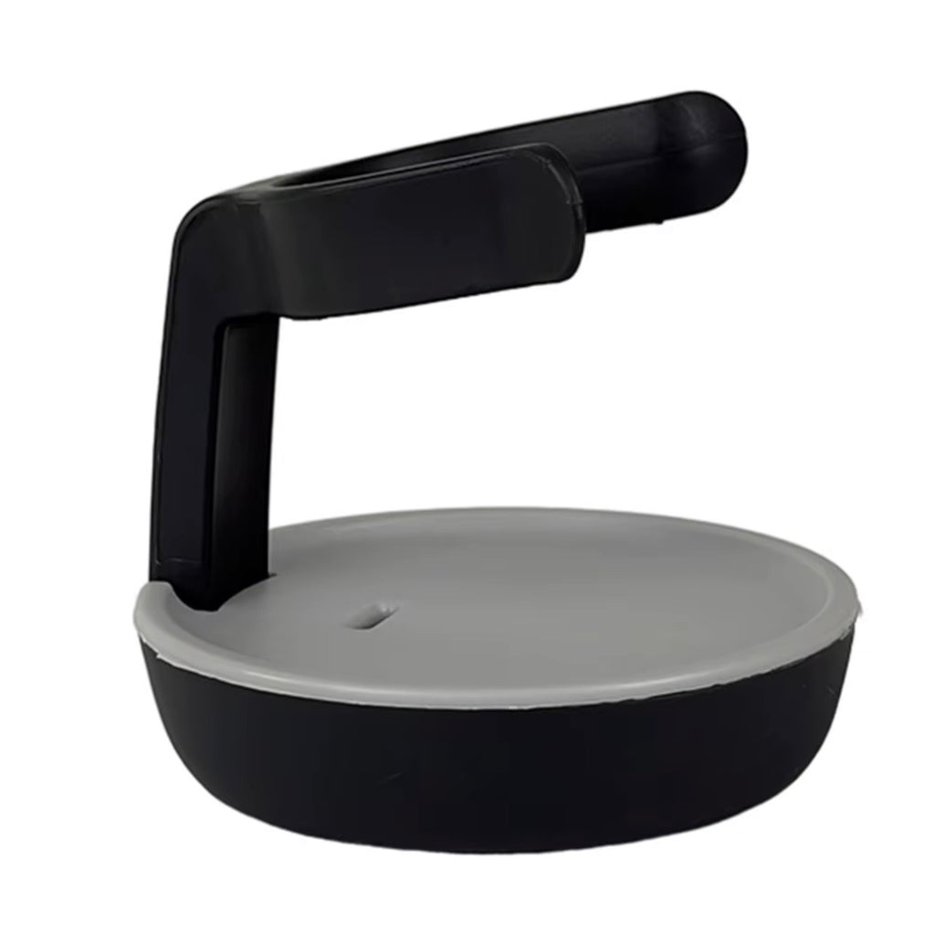 Sink cleaning brush countertop holder and drip tray